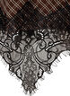 Midinederdel med blondekant og rudem&oslash;nster, Brun, Packshot image number 3
