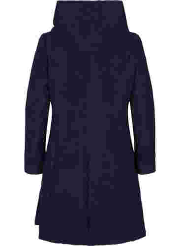 Frakke med hætte og a-shape, Night Sky Mel., Packshot image number 1