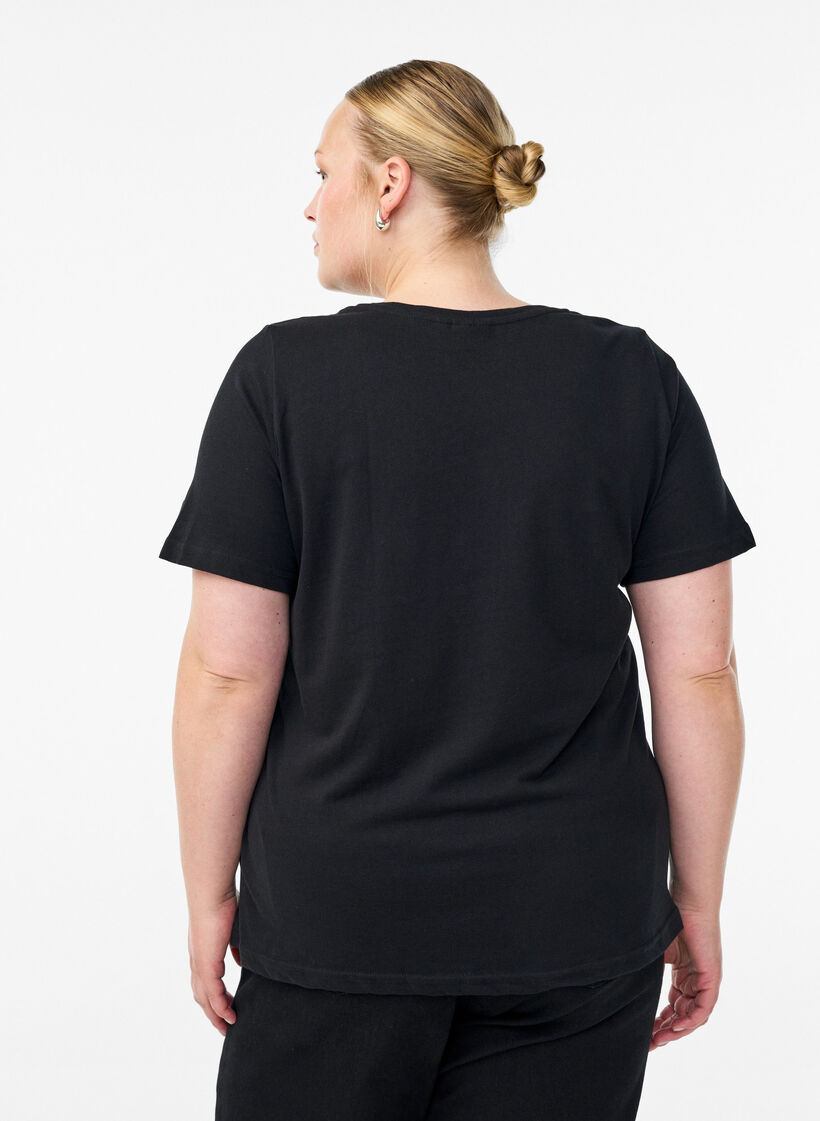 FLASH - T-shirt med motiv, Sort, Model image number 2