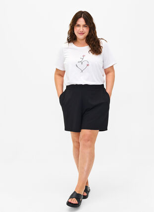 FLASH - T-shirt med motiv, Bright White Heart, Model image number 2