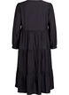 Midikjole med v-udskæring og A-form, Sort, Packshot image number 1