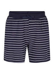 Bomulds shorts med lommer, Blue Stripe