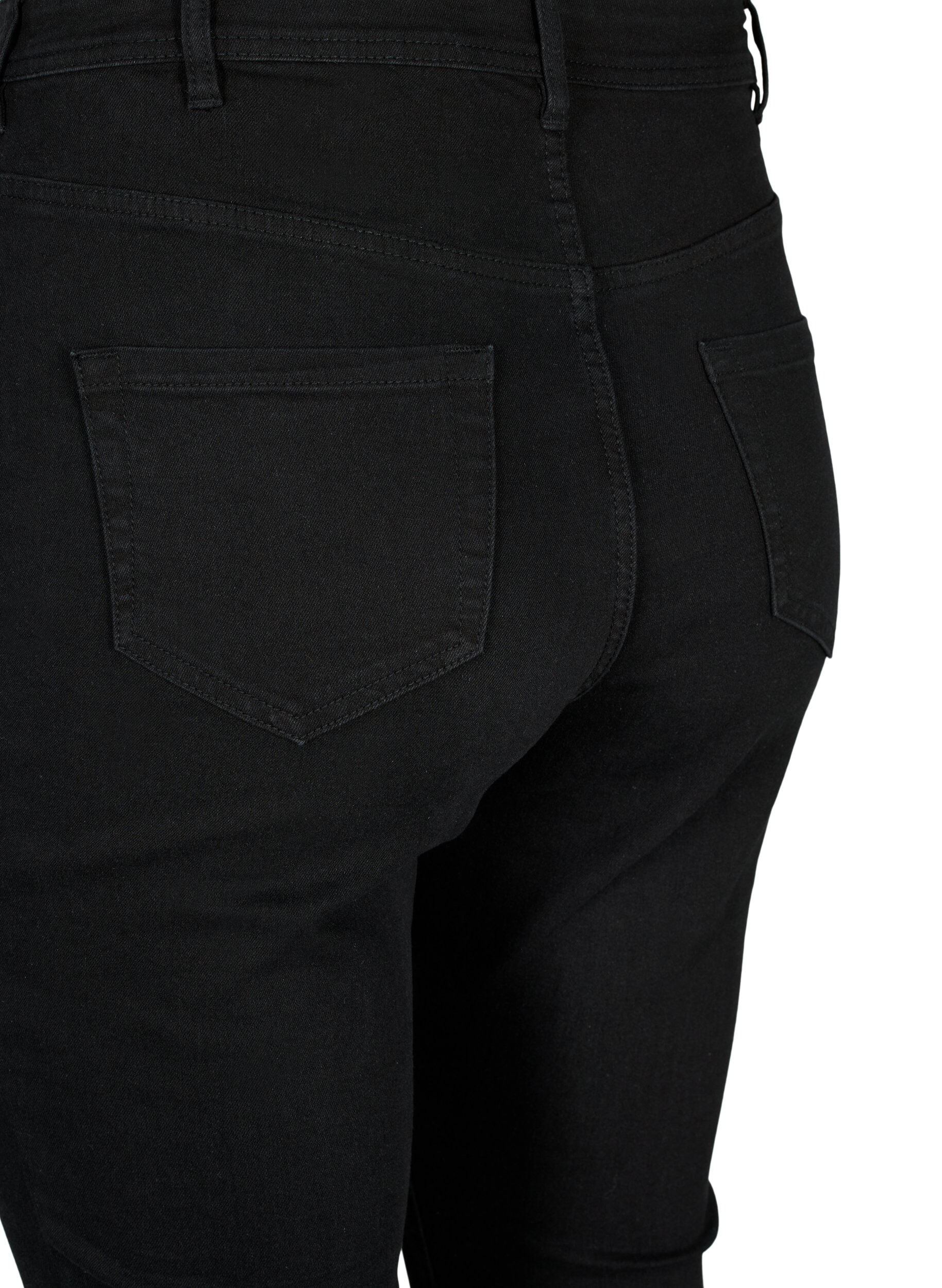 Zizzi Jeans med super slim fit, Sort, Packshot image number 3