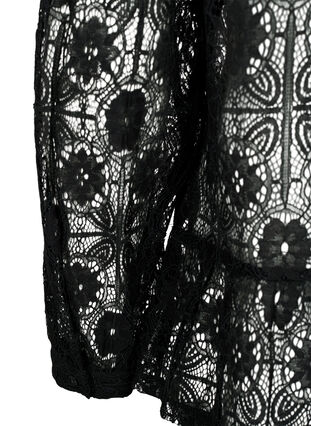 Blondebluse med bindedetalje, Black, Packshot image number 3