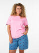 Denim shorts med broderede motiver, Bl&aring;, Model image number 0