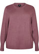 Strikbluse med rund hals, Lyser&oslash;d, Packshot image number 0