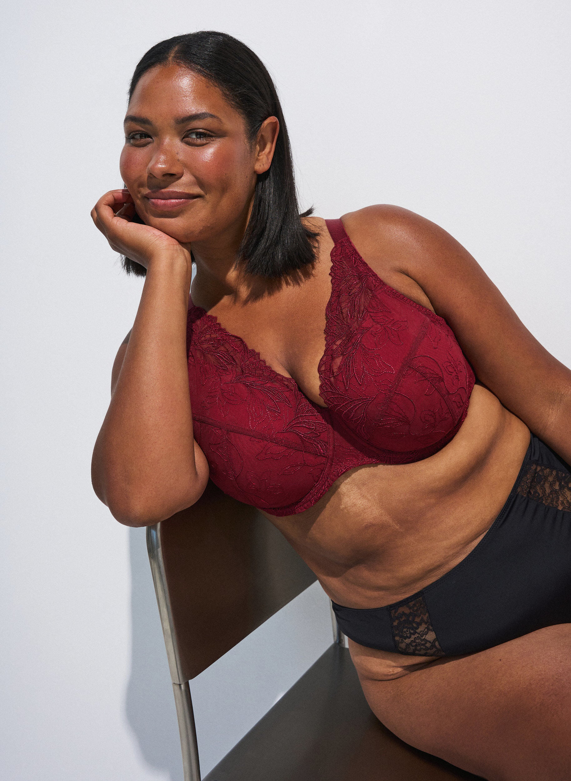 ZizziVatteret blonde bh med b&oslash;jle, R&oslash;d, Image image number 0