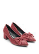 Glitter pump med sl&oslash;jfe, R&oslash;d, Packshot image number 1