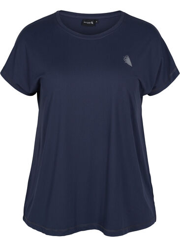 Ensfarvet trænings t-shirt, Graphite, Packshot image number 0