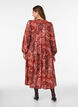 Midikjole i viskose med paisleyprint, Orange, Model image number 1