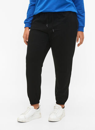Sweatbukser med lommer, Black, Model image number 2