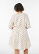 Kjole i bomuld med print og elastisk talje, Beige, Model image number 2