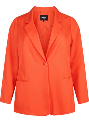 FLASH - Enkel blazer med knap, Orange.com, Packshot image number 0
