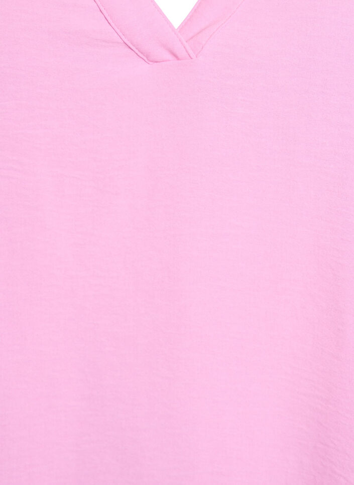 &AElig;rmel&oslash;s top med rynkedetaljer, Lyser&oslash;d, Packshot image number 2