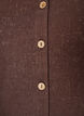 Bluse i bomuld med struktur og knaplukning, Brun, Packshot image number 2
