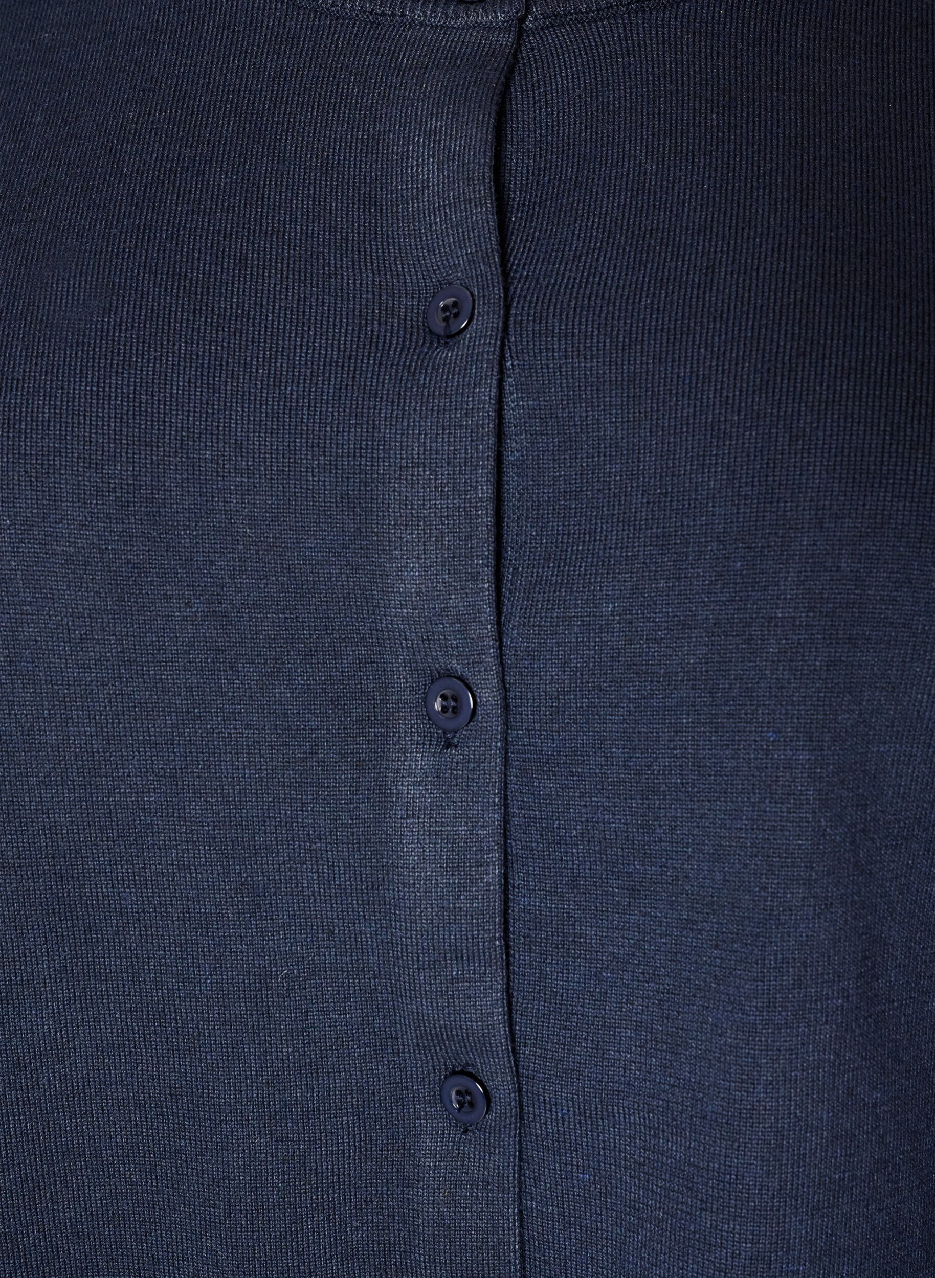 ZizziFinstrikket cardigan med rund hals, Bl&aring;, Packshot image number 2