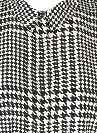 Langærmet skjorte med print, Black/White, Packshot image number 2