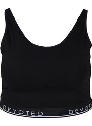 Bomulds bh med justerbare stropper, Black/Upper Font