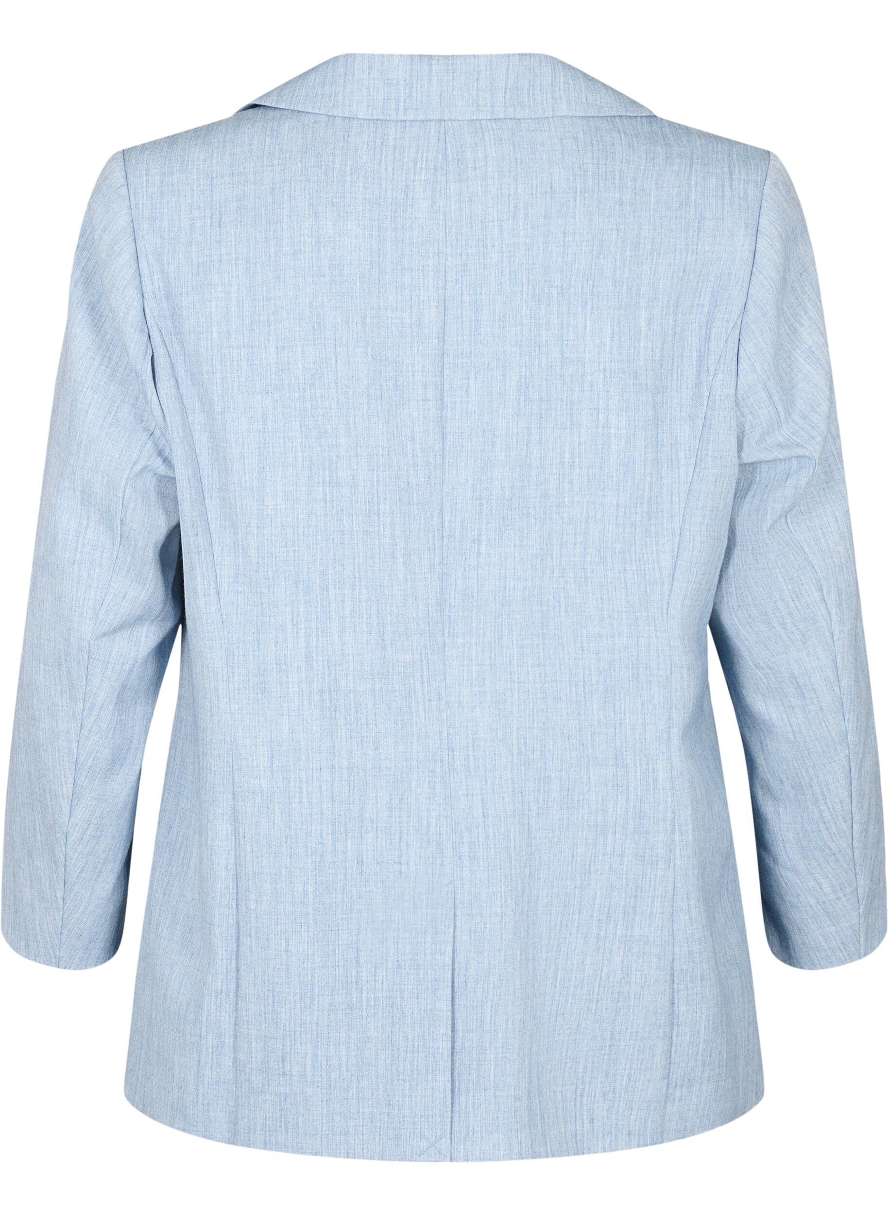 Zizzi Meleret blazer med knaplukning, Infinity , Packshot image number 1