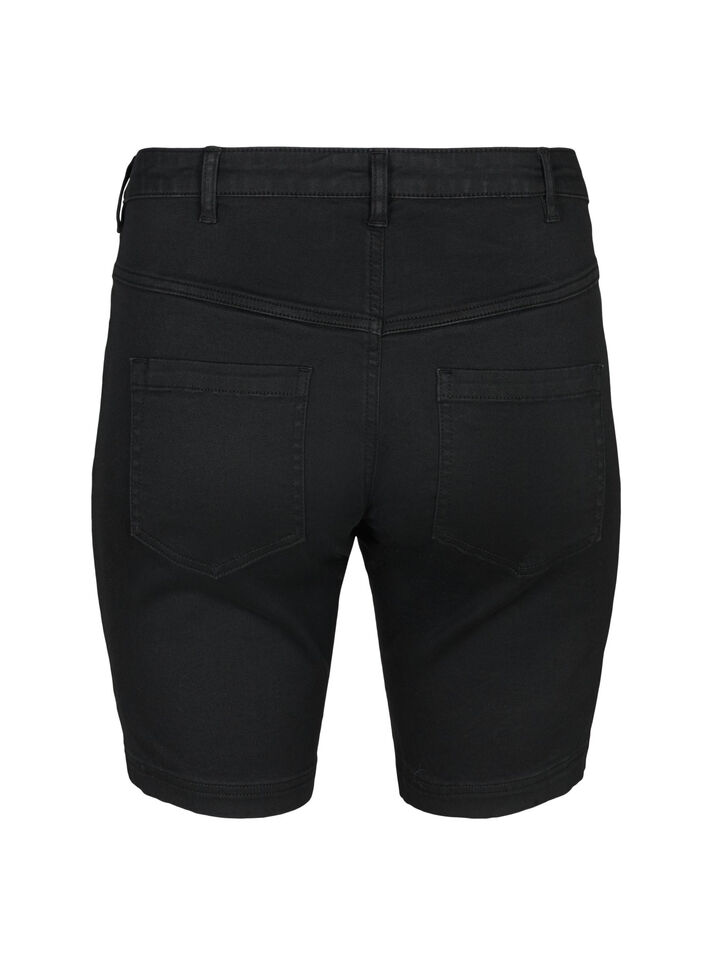 Slim fit Emily shorts med regul&aelig;r talje, Sort, Packshot image number 1