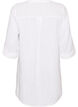 Tunika i bomuldsmusselin med broderi anglaise, Hvid, Packshot image number 1