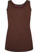 Ensfarvet basis top i bomuld, Brun, Packshot image number 0