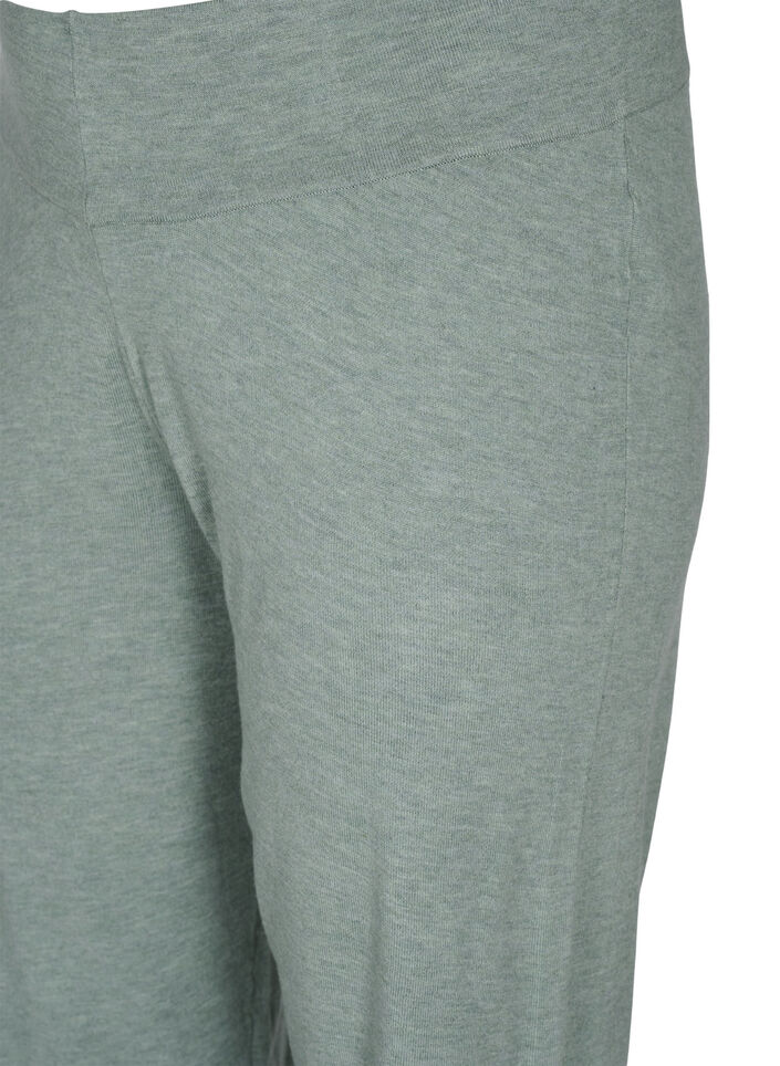 Melerede strikbukser med rib, Chinois Green Mel, Packshot image number 2