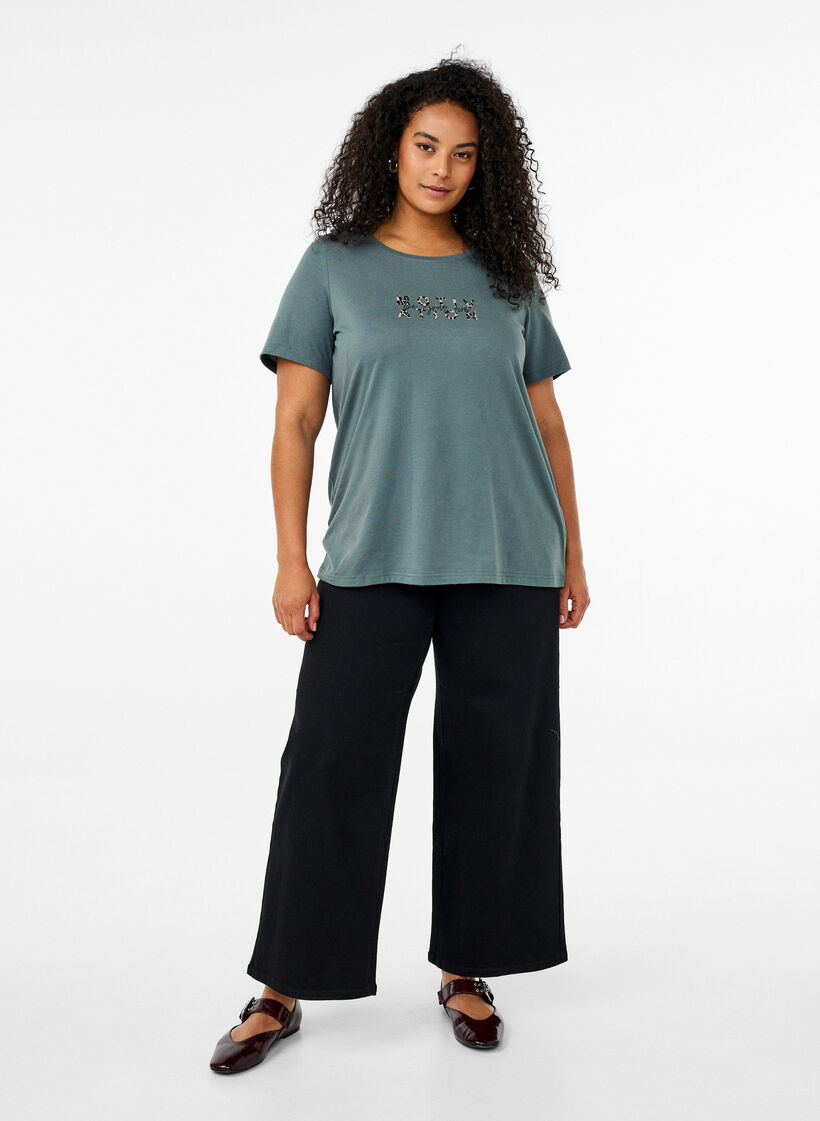 FLASH - T-shirt med motiv, Grøn, Model image number 1