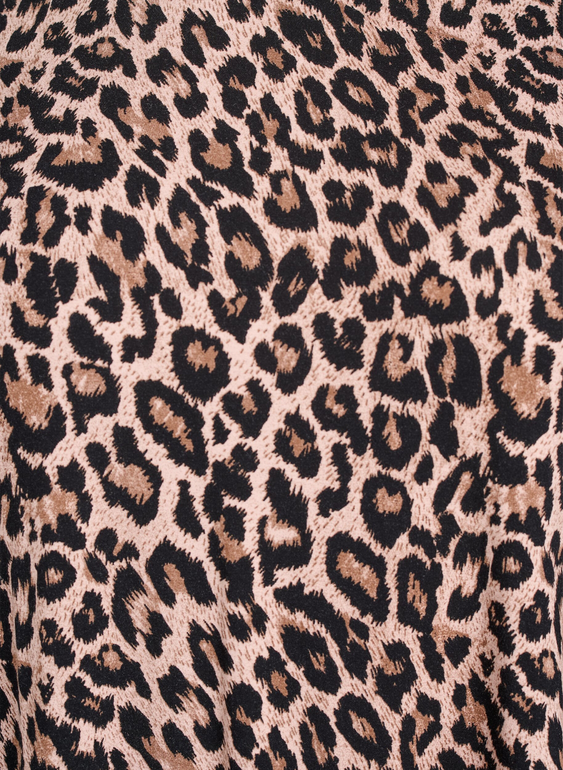 ZizziLang&aelig;rmet bluse med leopardprint, Brun, Packshot image number 2