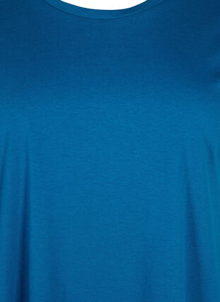 Kortærmet t-shirt i bomuldsblanding, Petrol Blue, Packshot image number 2