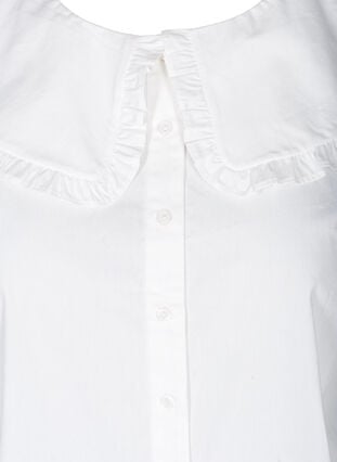 Ærmeløs skjorte med stor krave, Bright White, Packshot image number 2