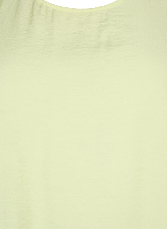 Bluse med halvlange ærmer i viskose, Lily Green, Packshot image number 2