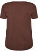 Ensfarvet basis t-shirt i bomuld, Brun, Packshot image number 1