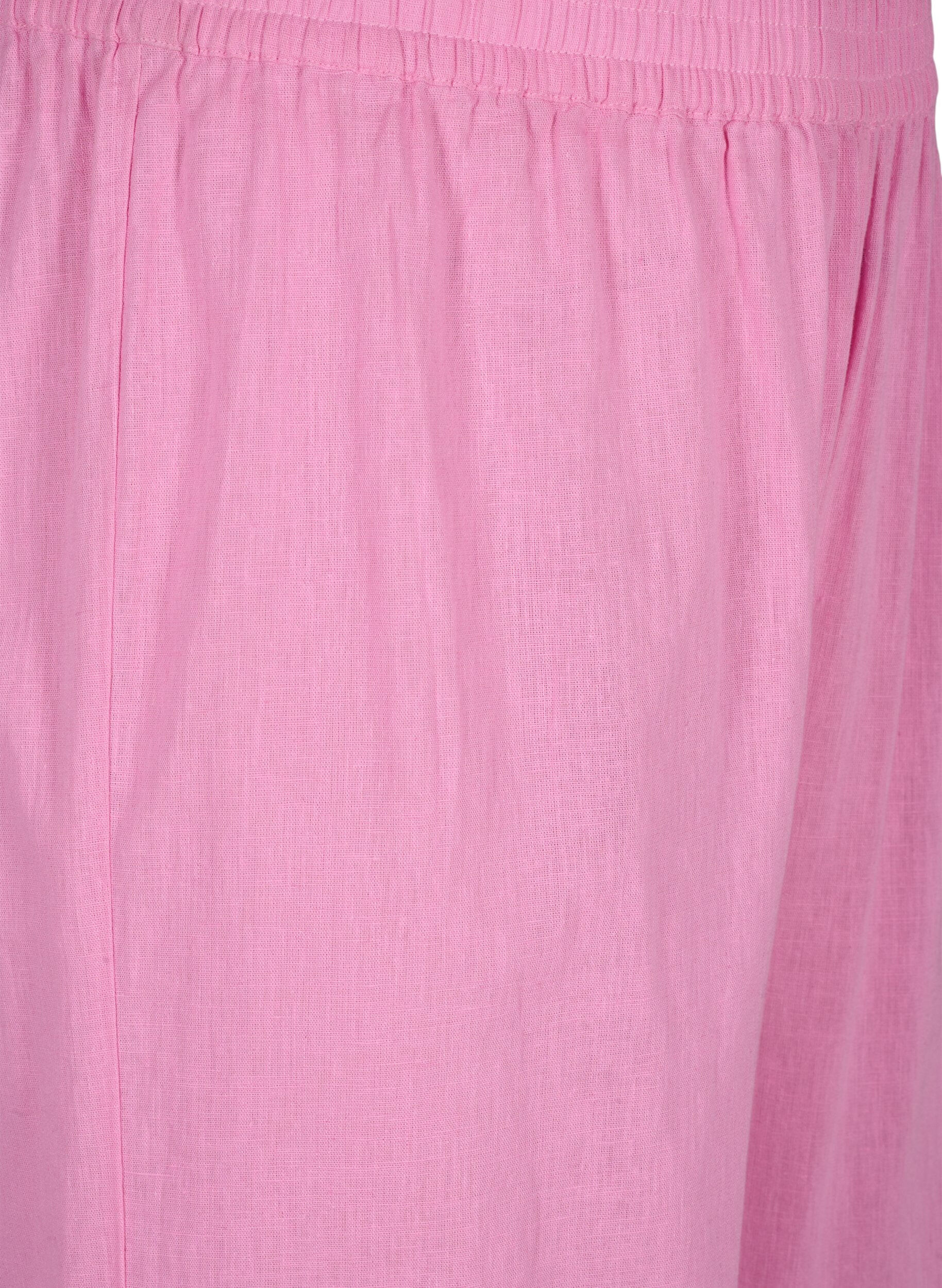 Zizzi 7/8 bukser i bomuldsmix med h&oslash;r, Rosebloom, Packshot image number 2