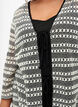 Hæklet cardigan med bindebånd, Black White, Model image number 2