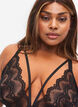 Bodystocking i mesh og blonder, Black, Model image number 2