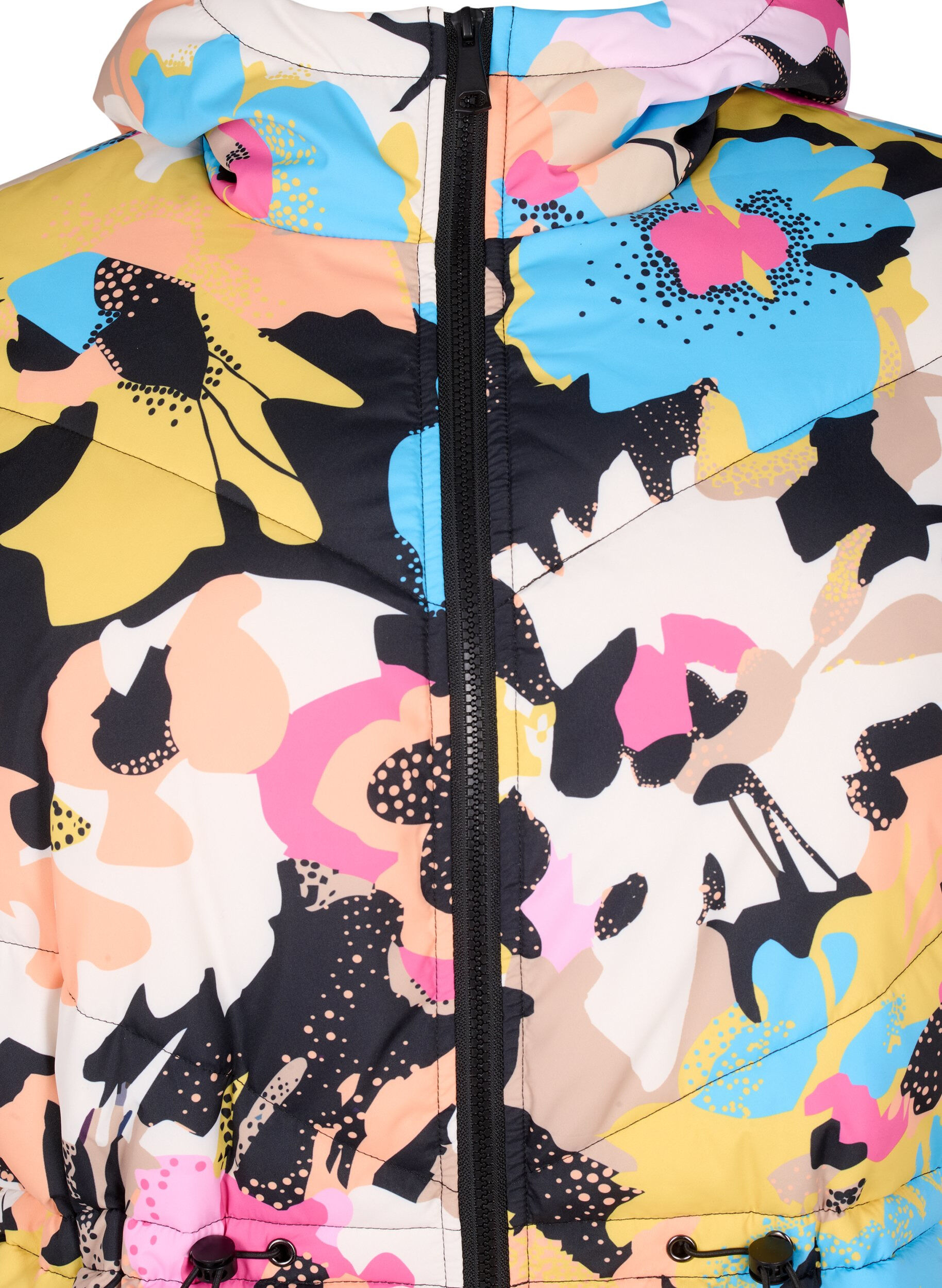 Zizzi Farverig jakke med h&aelig;tte, Multi Color, Packshot image number 2