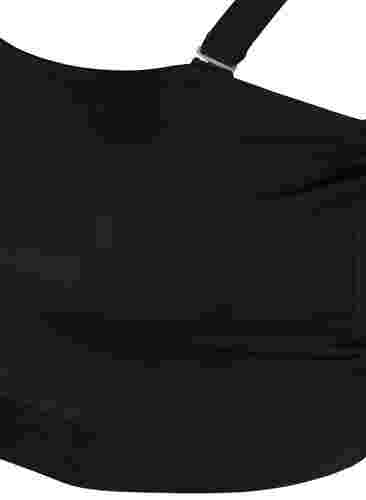 One-shoulder bikini top , Black, Packshot image number 3
