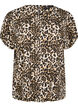 Kortærmet bluse med leopardprint, Leopard AOP, Packshot image number 0