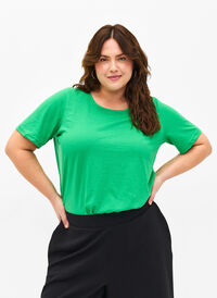 FLASH - T-shirt med rund hals, Kelly Green, Model