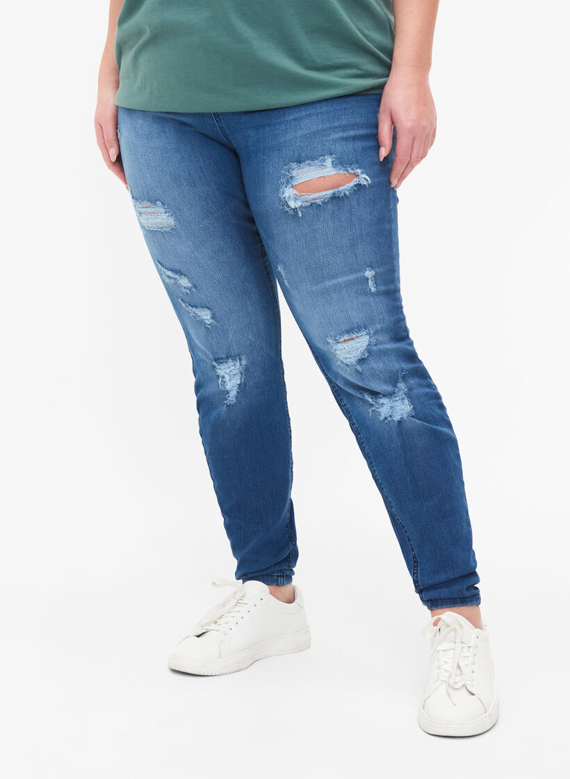 Jeggings med slid, Dark blue, Model image number 3