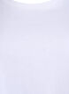 T-shirt med broderi anglaise &aelig;rmer, Hvid, Packshot image number 2