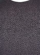 Bluse med sildebensm&oslash;nster og glittertr&aring;d, Sort, Packshot image number 2