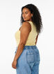 Tætsiddende tanktop med rhinsten, Gul, Model image number 2
