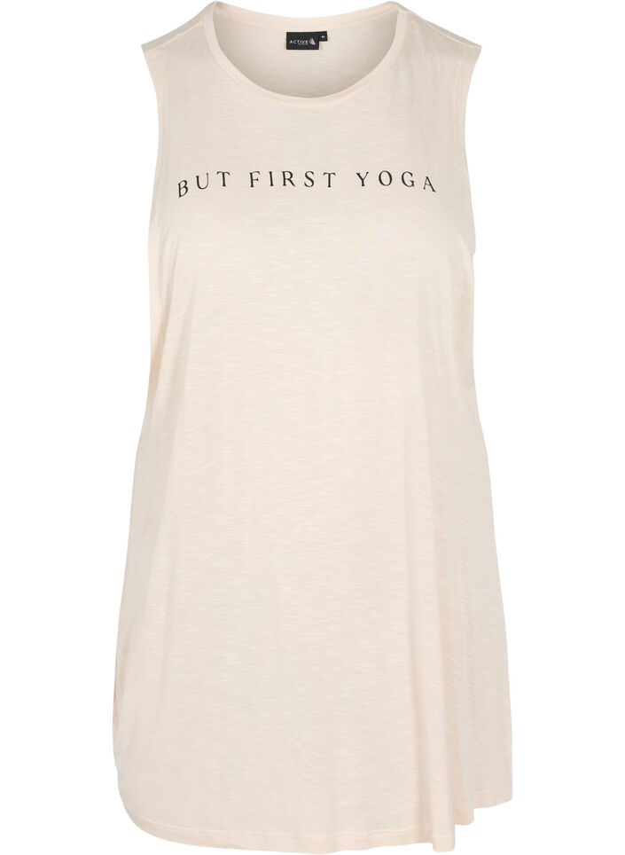 Ærmeløs træningstop i viskose, Lilac Ash w. BlackP., Packshot image number 0