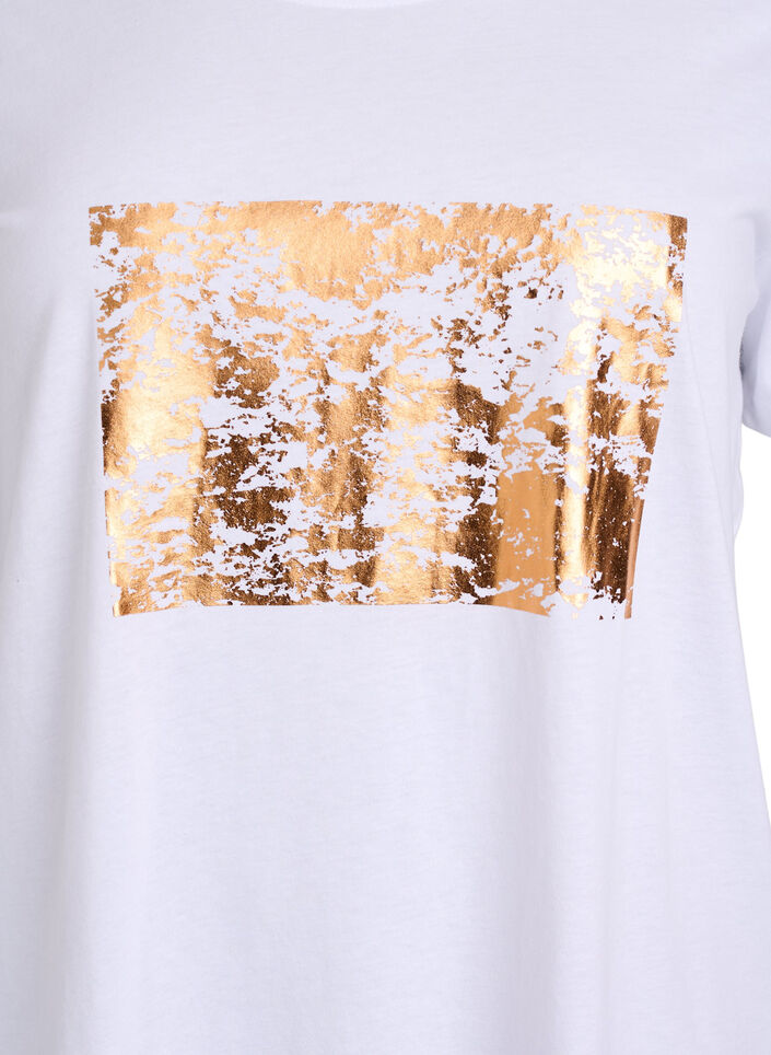 T-shirt med motiv, Hvid, Packshot image number 2