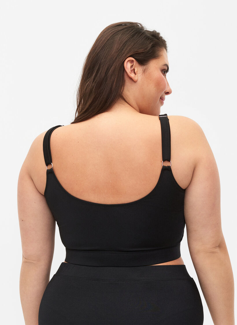 Bikini top med regulerbare stropper, Black, Model image number 1