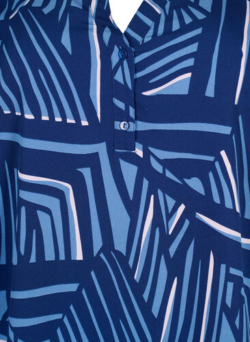 FLASH - Langærmet bluse med print, Medieval Blue AOP, Packshot image number 2