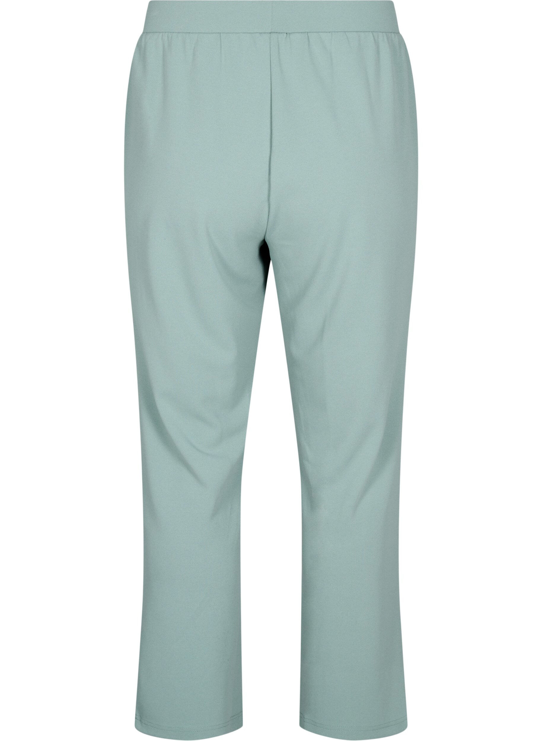 ZizziBukser med straight fit, Gr&oslash;n, Packshot image number 1