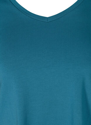 Basis t-shirt med v-hals, Blue Coral, Packshot image number 2